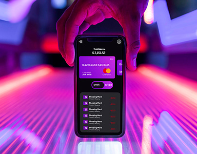 Glow In The Dark Payment App UI Design