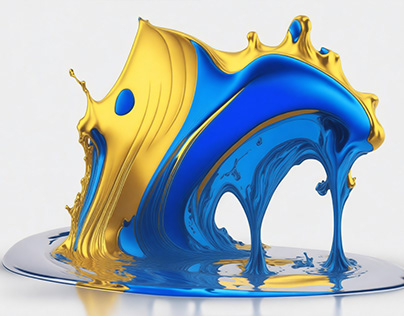 Colorful Liquid Paint Ink in Motion Flow