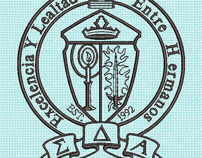 Best Sigma Delta Alpha Embroidery logo.