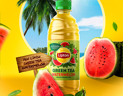 Lipton Green Tea Watermelon advertising poster