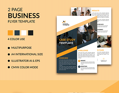 2 Page Corporate Business Flyer Design