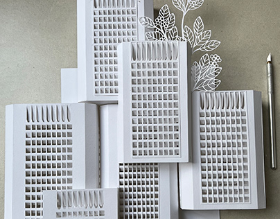 City Buildings Papercut