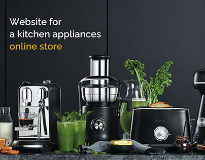 Website for a kitchen appliances online store