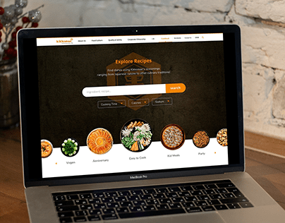 Kikkoman Cookbook - Online recipes | UX UI Design