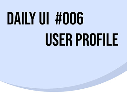 User Profile #dailyui #006