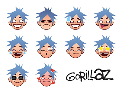 Gorillaz Emojis (2D)