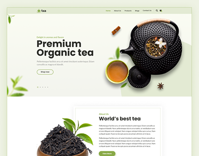 Herbal Tea - Home Page Design