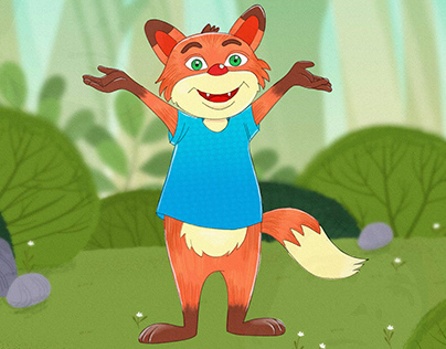 Neşeli tilki || cheerful fox childbook illustration