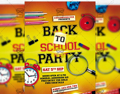 Back to School Party – Premium Flyer Template