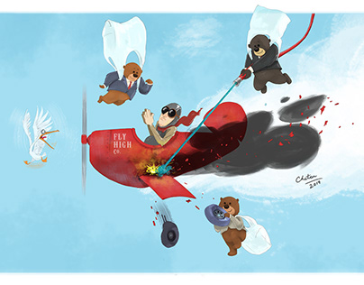 Bears on a few adventures - Illustrations