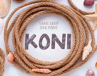 Sans serif SVG font Koni