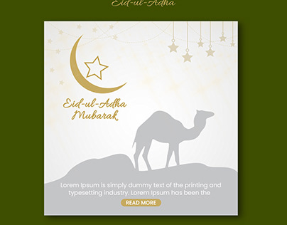 Eid al Adha social media post banner design template