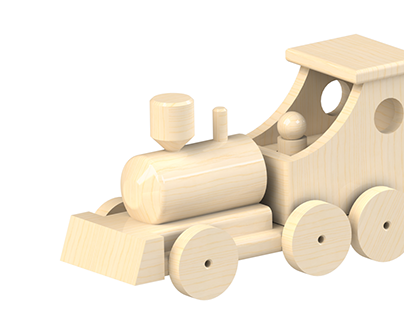 Wooden Toy Train - SolidWorks