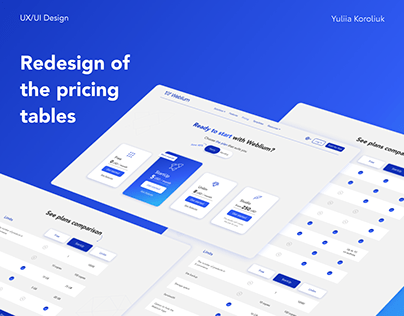 Redesign of the pricing page for Weblium