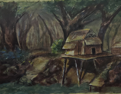cottage in forest