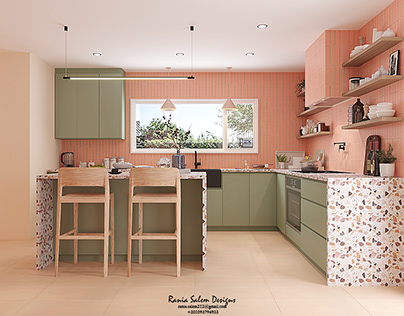 Modern Kitchen Design ( Terrazzo Tiles )
