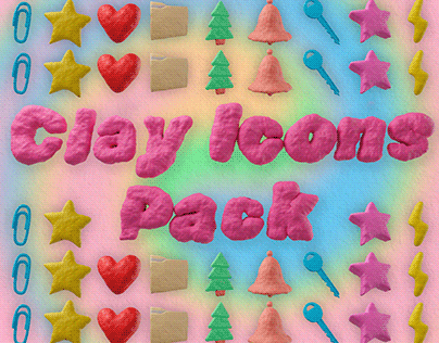 Cute 3D Clay Icons Pack