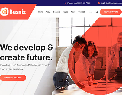 Busniz - Corporate Business & Services PSD Template