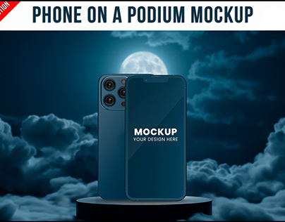 Phone on a Podium Mockup