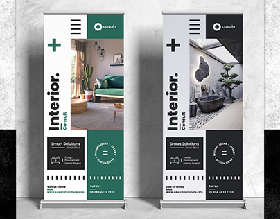 Interior Roll-Up Banner Template