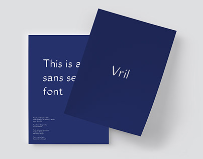 Font Vril sans serif - Specimen