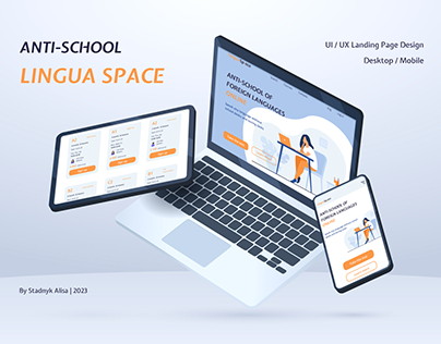 Lingua Space | Learning Website Landing Page Design