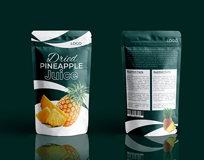 creative modern simple pouch design for pineapple juice