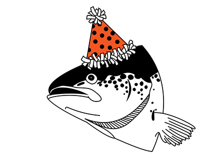 Happy Fish Head Branding