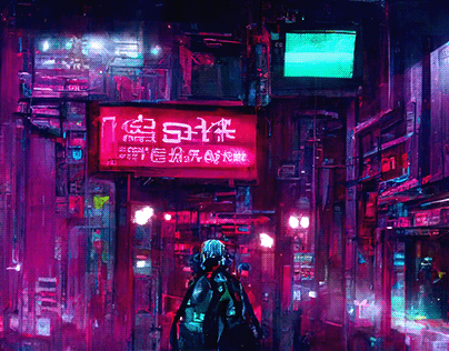 AI Cyberpunk Streets