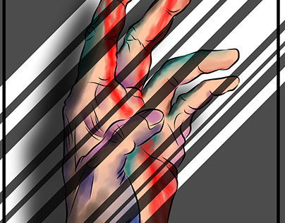 The painted hand