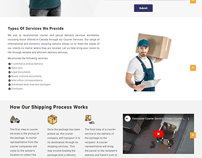 Courier Services Website