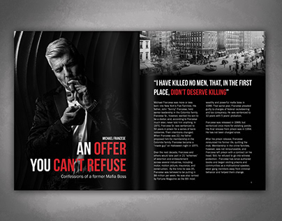 Double Page Spread Design for New York Mafia Article