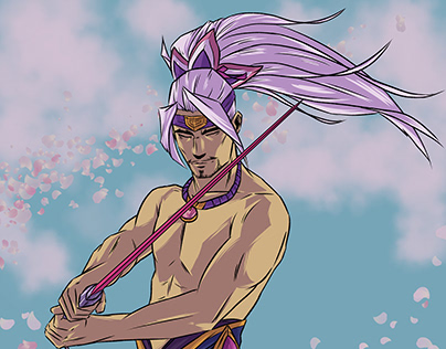 Ilustração Yasuo Spirit Blossom