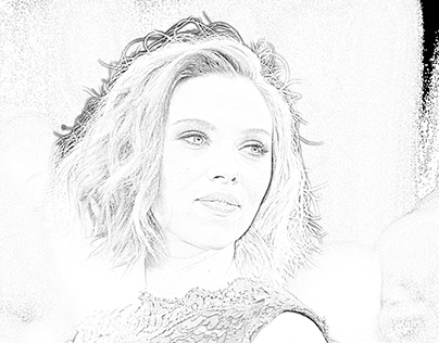 Sketch of Scarlett Johansson