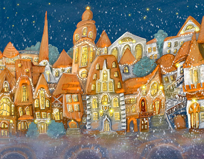 Christmas night coming to fairy-tale city