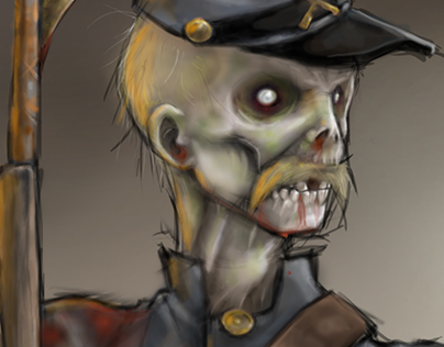 Civil War Zombie - Original Illustration