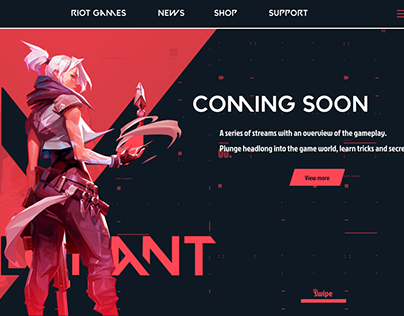 Valorant website concept