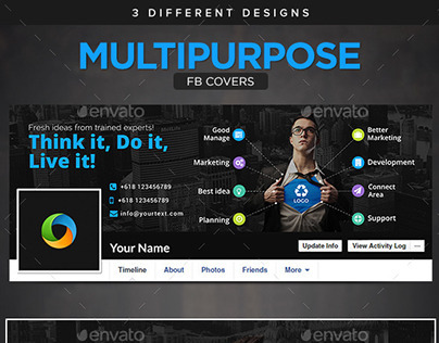 Multipurpose Facebook Covers - 3 Designs