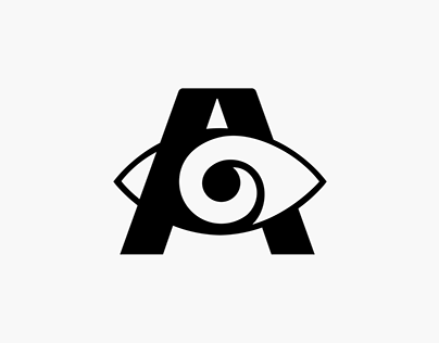 Letter A + Eye logo design