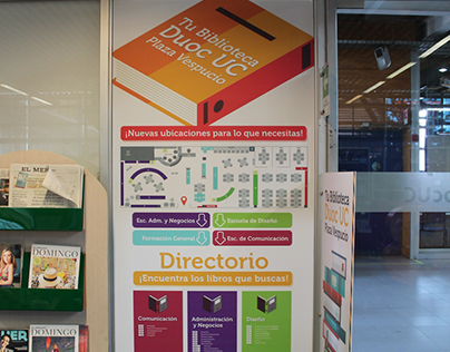 Señalética Biblioteca Duoc UC - 2015