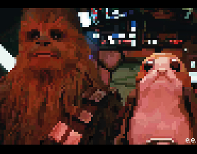 Pixel art Star Wars The Last Jedi