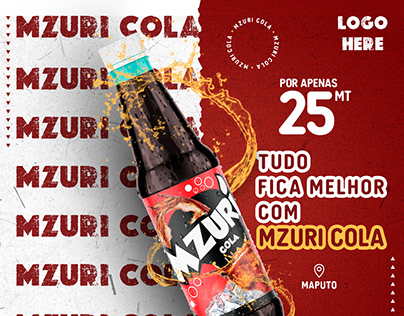 MZURI COLA - Cartaz de refrigerante