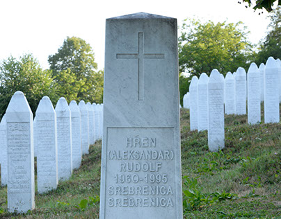 In Srebrenica Memorial: the only Christian grave