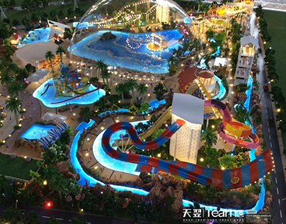 Scale model for water theme park project