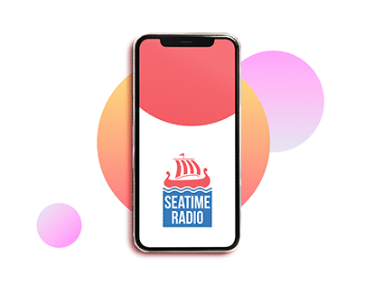 Sea time radio logo design