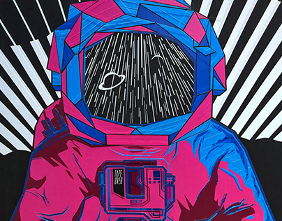 SPACE ODDITY // TAPEART PIECE // Beijing, China