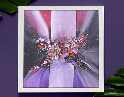 handcrafted one stroke acrylic floral painting