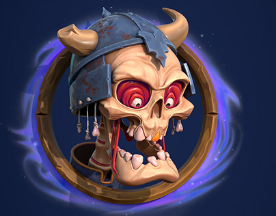 Projectminiatuur - a stylized skull