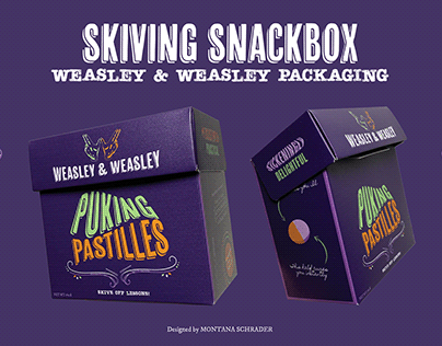 Puking Pastilles Skiving Snackbox Packaging