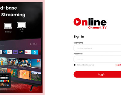 Online Channel Tv Signin Screen